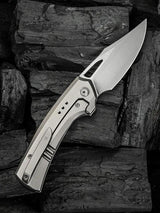 We Knife Nefaris Framelock Flame WE22040FA-1 Bead Blast Titanium Frame CPM 20CV Blade For Collectors EDC Enthusiasts by We Knife Co Ltd