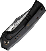 We Knife Co Ltd Nefaris Framelock Nebula Fat Carbon Damasteel EDC Knife - Premium Damasteel Blade And Fat Carbon Handle by We Knife Co Ltd