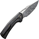 We Knife Co Ltd Nefaris Framelock Nebula Fat Carbon Damasteel EDC Knife - Premium Damasteel Blade And Fat Carbon Handle by We Knife Co Ltd