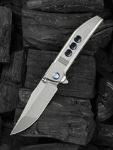 We Knife Ezinta Framelock Folding Knife - M390 Blade With Bead Blast Titanium Handle For EDC by We Knife Co Ltd