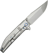 We Knife Ezinta Framelock Folding Knife - M390 Blade With Bead Blast Titanium Handle For EDC by We Knife Co Ltd