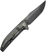 We Knife Ezinta Framelock WE22041-3 - Premium Bohler M390 Blade With Titanium Integral Handle, Polished Gray, EDC Ready by We Knife Co Ltd