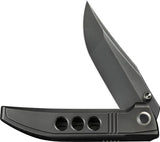 We Knife Ezinta Framelock WE22041-3 - Premium Bohler M390 Blade With Titanium Integral Handle, Polished Gray, EDC Ready by We Knife Co Ltd