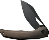 We Knife Ignio Framelock Bronze EDC Knife - CPM 20CV Blade Titanium Handle Wharncliffe And Tanto by We Knife Co Ltd