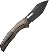 We Knife Ignio Framelock Bronze EDC Knife - CPM 20CV Blade Titanium Handle Wharncliffe And Tanto by We Knife Co Ltd