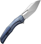 We Knife Ignio Framelock Folding Knife Blue Premium Stonewashed Titanium Handle For EDC Enthusiasts by We Knife Co Ltd