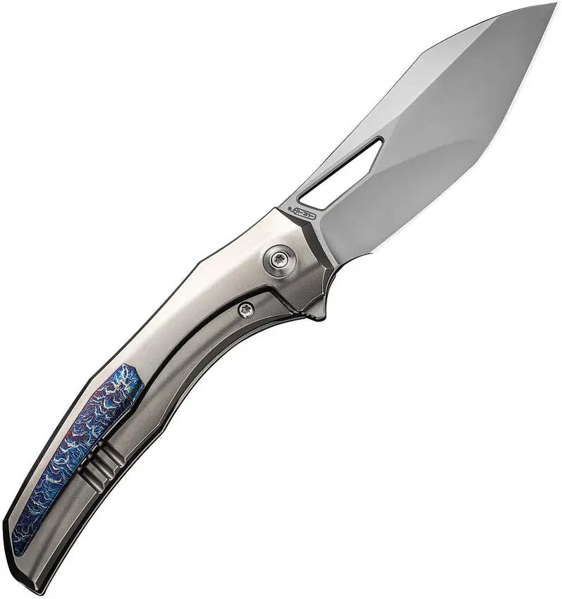 We Knife Ignio Framelock - CPM-20CV Blade Titanium Frame Lock With Timascus Clip For EDC by We Knife Co Ltd
