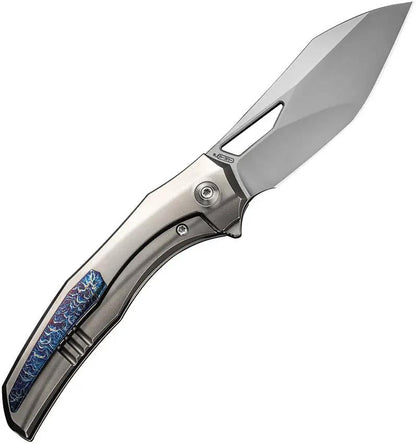 We Knife Ignio Framelock - CPM-20CV Blade Titanium Frame Lock With Timascus Clip For EDC by We Knife Co Ltd