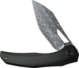 We Knife Ignio Framelock Damasteel WE22042B-DS1 - Premium EDC Knife With Titanium Frame And Wharncliffe And Tanto Blade by We Knife Co Ltd