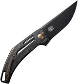 We Knife Co Ltd Speedliner Liner Lock CF WE22045B-2 - CPM-20CV Blade Carbon Fiber Handle EDC Knife With Secure Case by We Knife Co Ltd