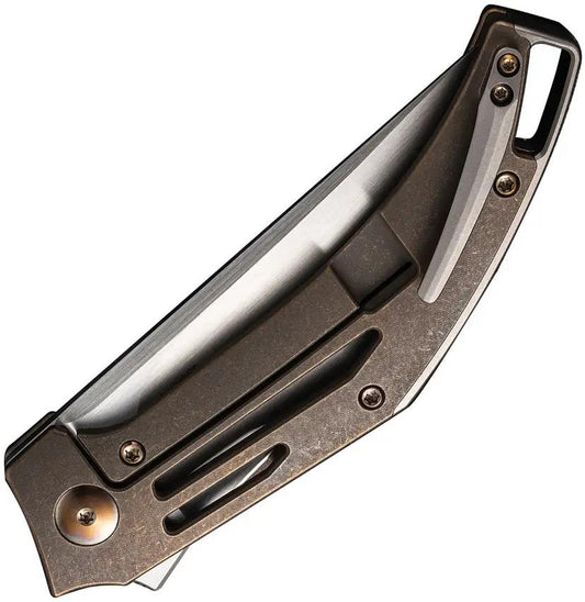 We Knife Co Speedliner Linerlock WE22045C-2 - CPM-20CV Blade And Bronze Titanium Handle For Everyday Carry by We Knife Co Ltd
