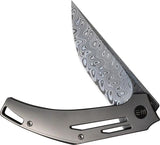 WE Knife Speedliner Damascus Blade Linerlock EDC Titanium - High-Performance Titanium Handle For Everyday Carry by We Knife Co Ltd