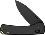We Knife Nightblade Crossbar Lock WE22046-1 EDC Knife - CPM-20CV Blade With Gold Accents by We Knife Co Ltd