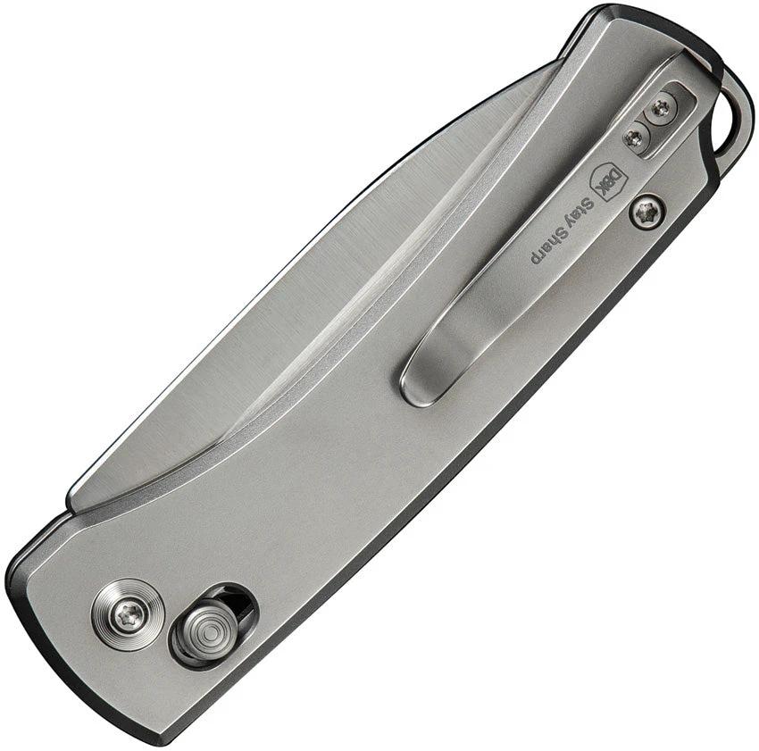 We Knife Nightblade Crossbar Lock Gray CPM 20CV Titanium Premium EDC Knife With Pocket Clip Lanyard Hole Case by We Knife Co Ltd