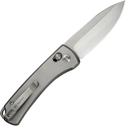 We Knife Nightblade Crossbar Lock Gray CPM 20CV Titanium Premium EDC Knife With Pocket Clip Lanyard Hole Case by We Knife Co Ltd