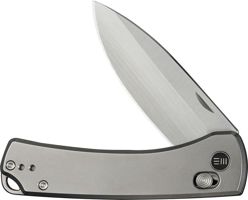 We Knife Nightblade Crossbar Lock Gray CPM 20CV Titanium Premium EDC Knife With Pocket Clip Lanyard Hole Case by We Knife Co Ltd
