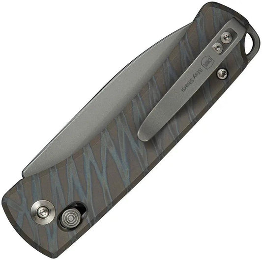 WE Knife Nightblade Crossbar Lock Tiger Titanium EDC Knife - Premium Folding Knife for Everyday Carry Enthusiasts by We Knife Co Ltd