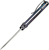 We Knife Nightblade WE22046-4 Flame Anodized Titanium Crossbar Lock EDC Knife For Enthusiasts by We Knife Co Ltd