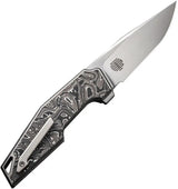 We Knife OAO Framelock WE23001-1 EDC Folding Knife - Satin CPM-20CV Blade For Premium Precision by We Knife Co Ltd
