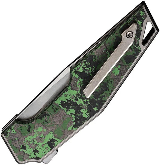 WE Knife OAO Framelock WE23001-3 - Titanium Handle Fat Carbon Inlay CPM-20CV EDC Ready by We Knife Co Ltd