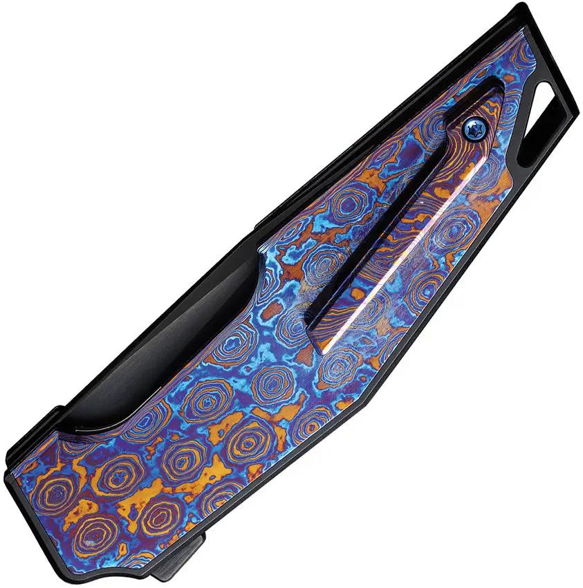 WE Knife Framelock WE23001-4 OAO Timascus Inlay Premium CPM-20CV EDC Knife For Collectors - Timascus Inlay Craftsmanship by We Knife Co Ltd