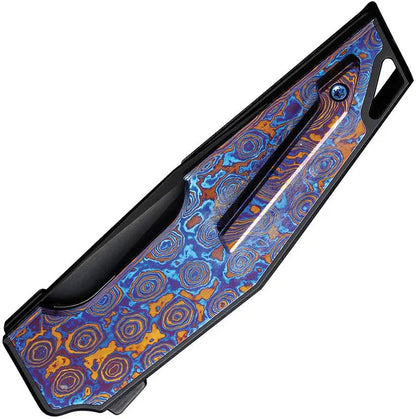 WE Knife Framelock WE23001-4 OAO Timascus Inlay Premium CPM-20CV EDC Knife For Collectors - Timascus Inlay Craftsmanship by We Knife Co Ltd