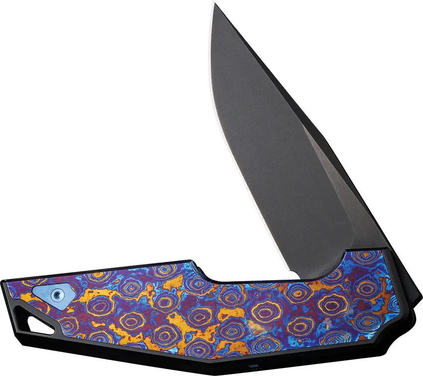 WE Knife Framelock WE23001-4 OAO Timascus Inlay Premium CPM-20CV EDC Knife For Collectors - Timascus Inlay Craftsmanship by We Knife Co Ltd