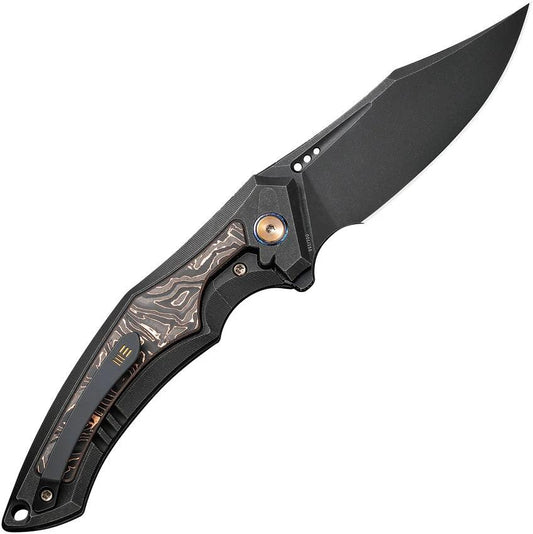 We Knife Orpheus Framelock Knife With CopperFoil Carbon Fiber Inlay CPM20CV 3.5in Clip Point Blade For EDC Enthusiasts by We Knife Co Ltd