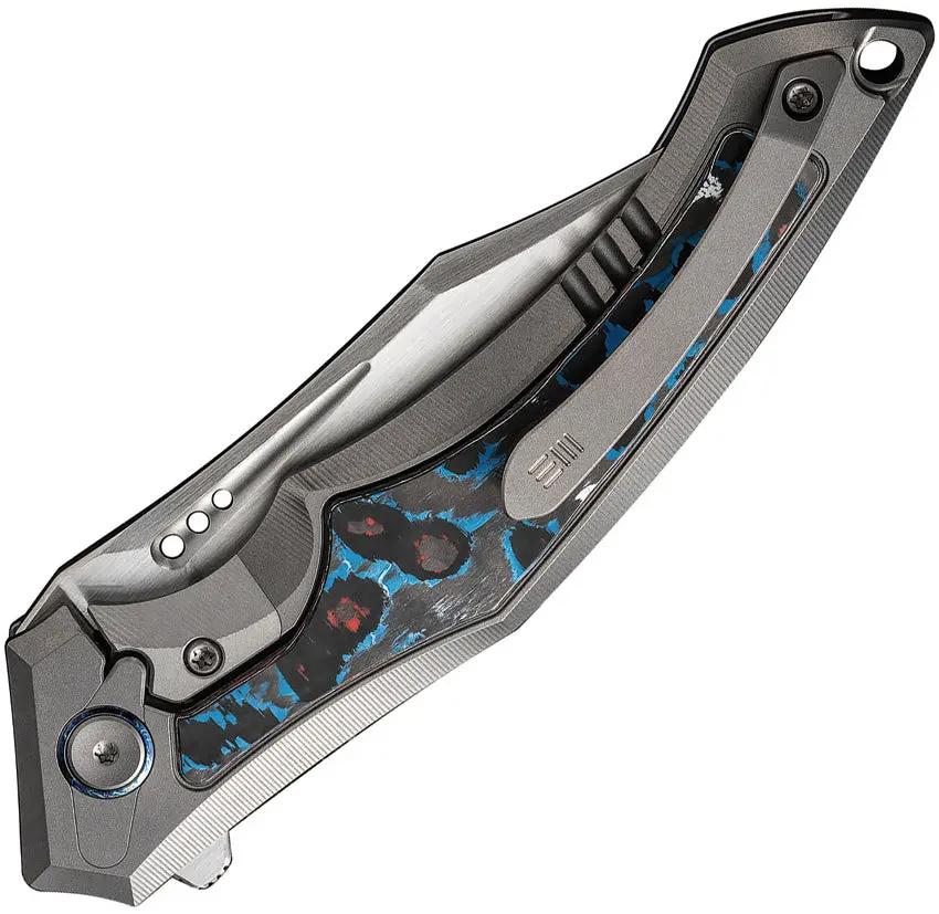We Knife Orpheus Framelock Nebula - CPM-20CV Blade With Titanium Body And Fat Carbon Fiber Inlay by We Knife Co Ltd