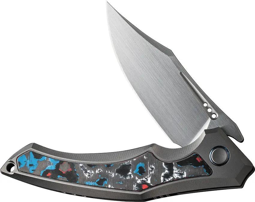 We Knife Orpheus Framelock Nebula - CPM-20CV Blade With Titanium Body And Fat Carbon Fiber Inlay by We Knife Co Ltd