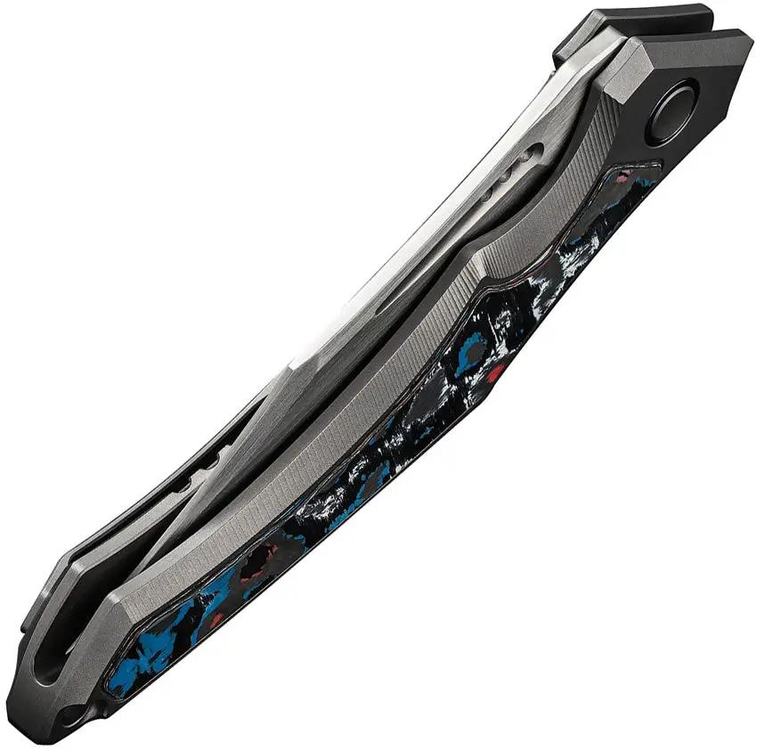 We Knife Orpheus Framelock Nebula - CPM-20CV Blade With Titanium Body And Fat Carbon Fiber Inlay by We Knife Co Ltd
