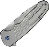 WE Knife Starlash Flip Press Lock - M390 Drop Point Blade, Gray Titanium Handle For EDC Enthusiasts by We Knife Co Ltd