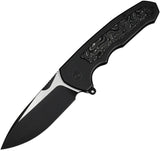 We Knife Co Ltd Starlash Flip Press Lock Blk WE23011D-1 by We Knife Co Ltd