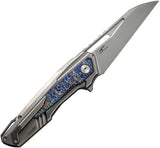 We Knife Falcaria Framelock - Premium CPM-20CV Wharncliffe EDC Knife With Flame Titanium Inlay by We Knife Co Ltd