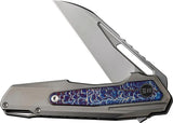 We Knife Falcaria Framelock - Premium CPM-20CV Wharncliffe EDC Knife With Flame Titanium Inlay by We Knife Co Ltd
