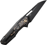 We Knife Falcaria Framelock Copper Foil Carbon Fiber Inlay CPM 20CV Wharncliffe EDC Knife - Premium CPM 20CV Performance by We Knife Co Ltd