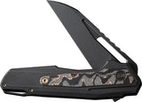 We Knife Falcaria Framelock Copper Foil Carbon Fiber Inlay CPM 20CV Wharncliffe EDC Knife - Premium CPM 20CV Performance by We Knife Co Ltd
