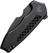 We Knife Harpen Framelock EDC Knife CPM20CV Blade With Black Stonewash Low Profile Titanium Handle For Everyday Carry by We Knife Co Ltd