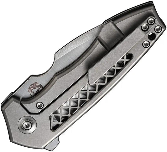 We Knife Harpen Framelock EDC Knife - 3 Inch CPM 20CV Blade, Gray Titanium Handle, Extended Tang by We Knife Co Ltd