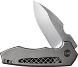 We Knife Harpen Framelock EDC Knife - 3 Inch CPM 20CV Blade, Gray Titanium Handle, Extended Tang by We Knife Co Ltd