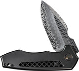 We Knife Harpen Framelock Damasteel WE23019 DS1 - Premium Titanium Handle EDC Knife for Collectors by We Knife Co Ltd