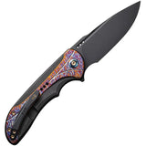 We Knife Equivik Framelock Flame WE23020-2 - Premium Titanium Flame Inlay With CPM-20CV Performance For Everyday Carry by We Knife Co Ltd