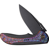 We Knife Equivik Framelock Flame WE23020-2 - Premium Titanium Flame Inlay With CPM-20CV Performance For Everyday Carry by We Knife Co Ltd