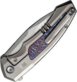 We Knife Hyperactive Framelock WE23030-1 - Titanium Frame EDC Knife With Vanax Steel And Flame Anodized Inlay by We Knife Co Ltd