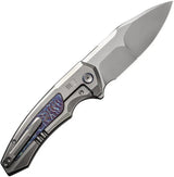 We Knife Hyperactive Framelock WE23030-1 - Titanium Frame EDC Knife With Vanax Steel And Flame Anodized Inlay by We Knife Co Ltd