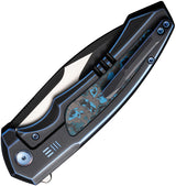 We Knife Hyperactive Framelock WE23030-3 - Vanax Blade, Stonewash Satin Finish, Arctic Storm Carbon Fiber Inlay by We Knife Co Ltd