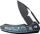 We Knife Hyperactive Framelock WE23030-3 - Vanax Blade, Stonewash Satin Finish, Arctic Storm Carbon Fiber Inlay by We Knife Co Ltd