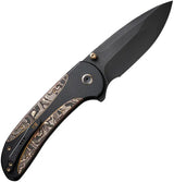 WE Knife Zizzit Button Lock Copper CF 20CV Premium Drop Point EDC Knife - Collector Grade Copper CF Build by We Knife Co Ltd