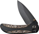WE Knife Zizzit Button Lock Copper CF 20CV Premium Drop Point EDC Knife - Collector Grade Copper CF Build by We Knife Co Ltd