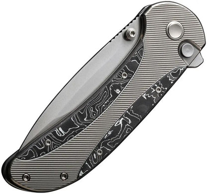 WE Knife Zizzit Button Lock Knife CPM-20CV Bead Blast Blade Titanium Handle CF Inlay EDC - Precision Cutting by We Knife Co Ltd